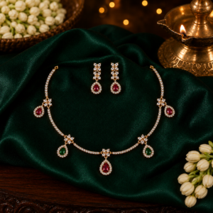 AD Stone Necklace Set - 004