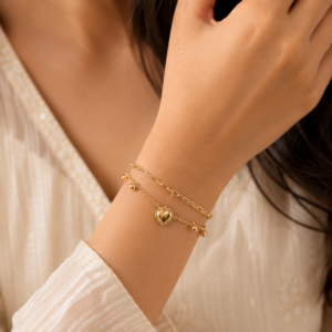 Bracelet - 001 with Heart Charm Design