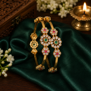 Floral AD Stone Bangle - 020