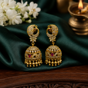Peacock Jhumka - 001 | DHEEBHAV Fashions