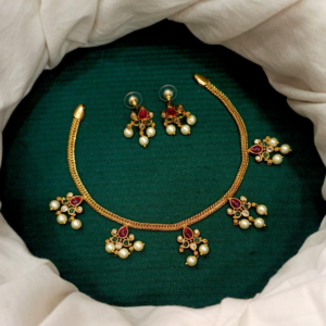 Pearl Drop Choker Set - 001