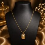 Floral Motif Anti-Tarnish Pendant Chain - 027