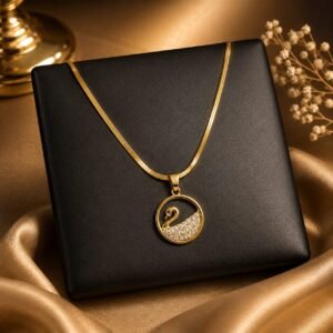 Swan Crystal Anti-Tarnish Pendant Chain - 029
