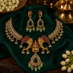 Temple Lakshmi Necklace Set - 002