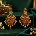 Temple Peacock Earrings - 002